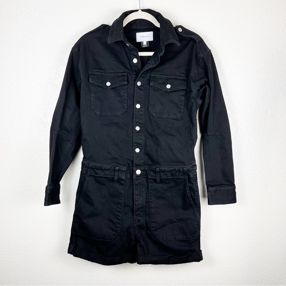 Current/Elliott Black Denim Romper